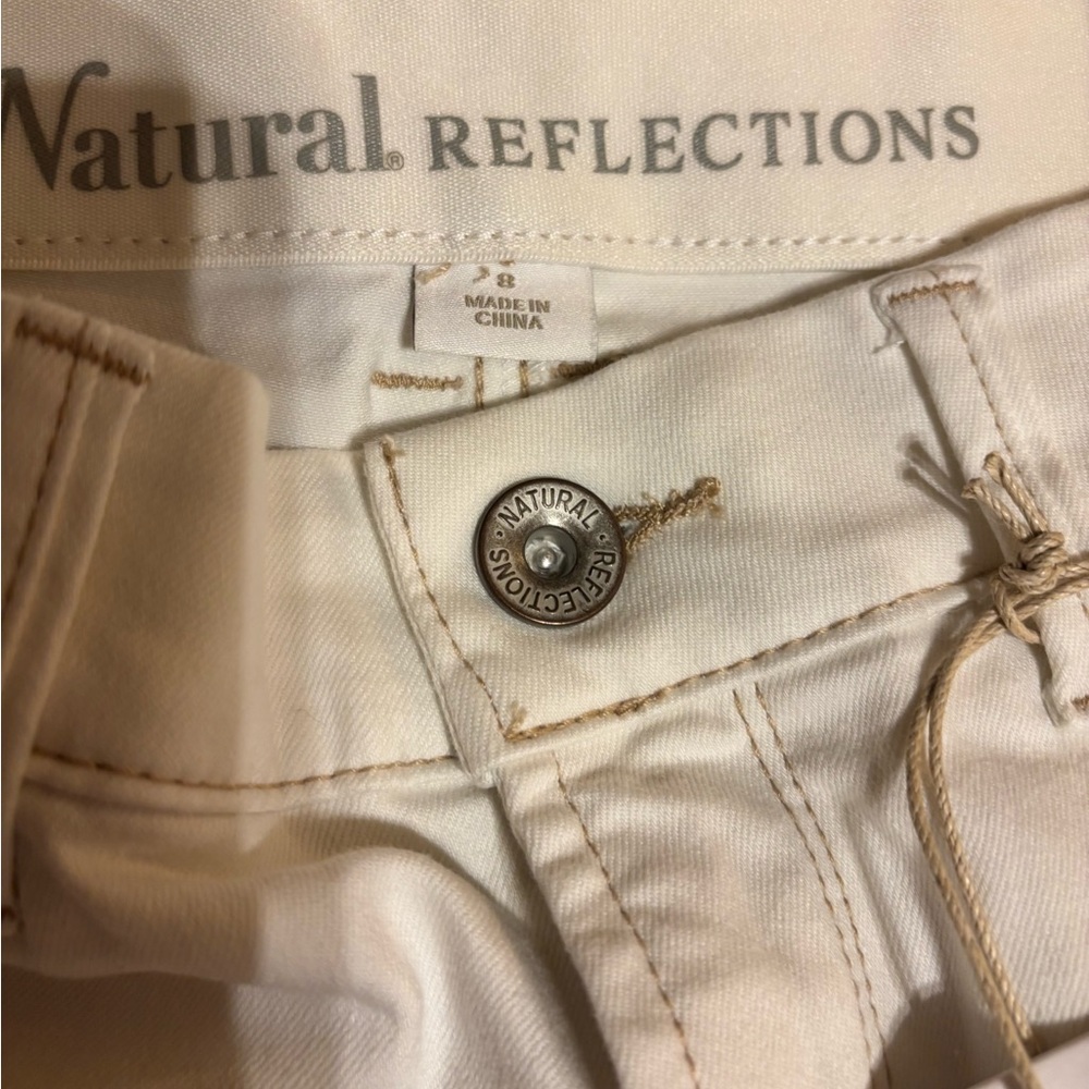 Natural Reflections Cream (Ecru) “Camp Side” Skimmer Capris - Picture 5 of 13